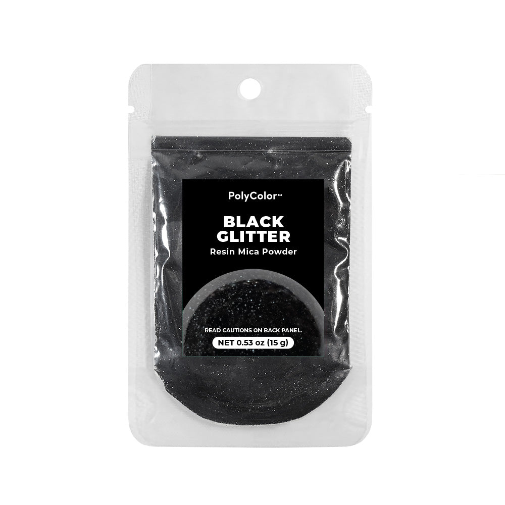 Black Glitter 15g container