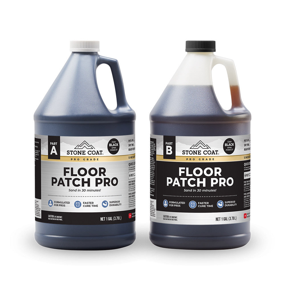 Stone Coat PRO GRADE Concrete Floor Patch PRO 2 gallon kit for filling concrete cracks in concrete floors and garage floors.