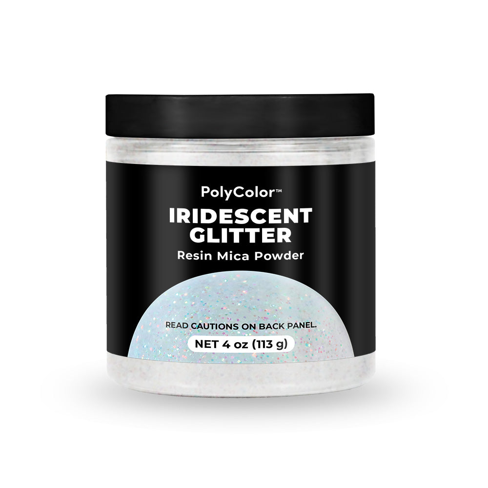 Iridescent Glitter Resin Mica Powder 4oz container
