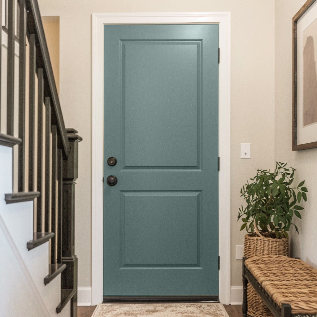 Breathe in the calming essence of Midnight Cyprus. This hushed green, like the whisper of sage and lamb's ear, soothes the soul and creates a serene canvas for your design dreams. Unlike bolder greens, it complements, not competes, with the cool elegance