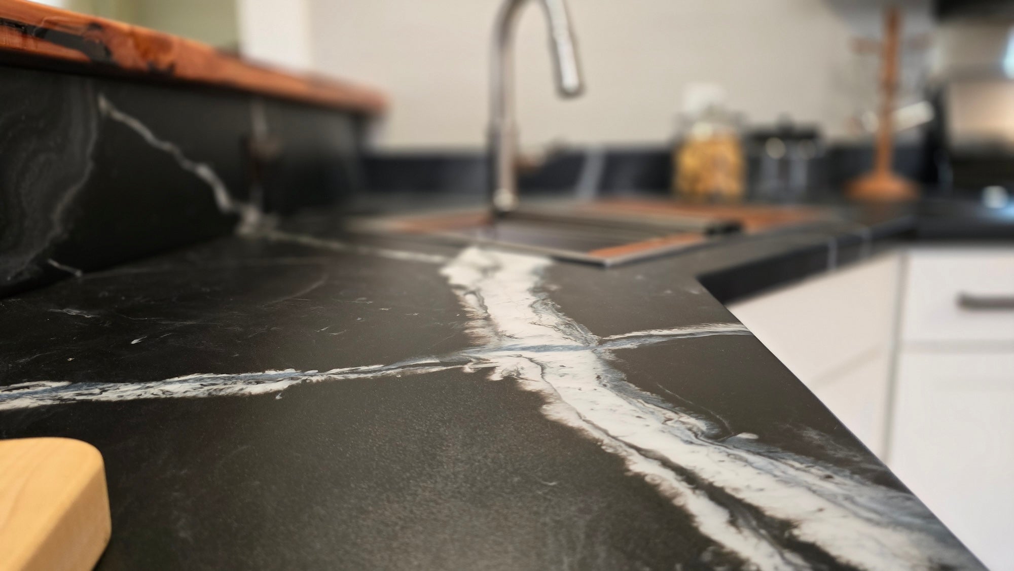 Black and white Countertop