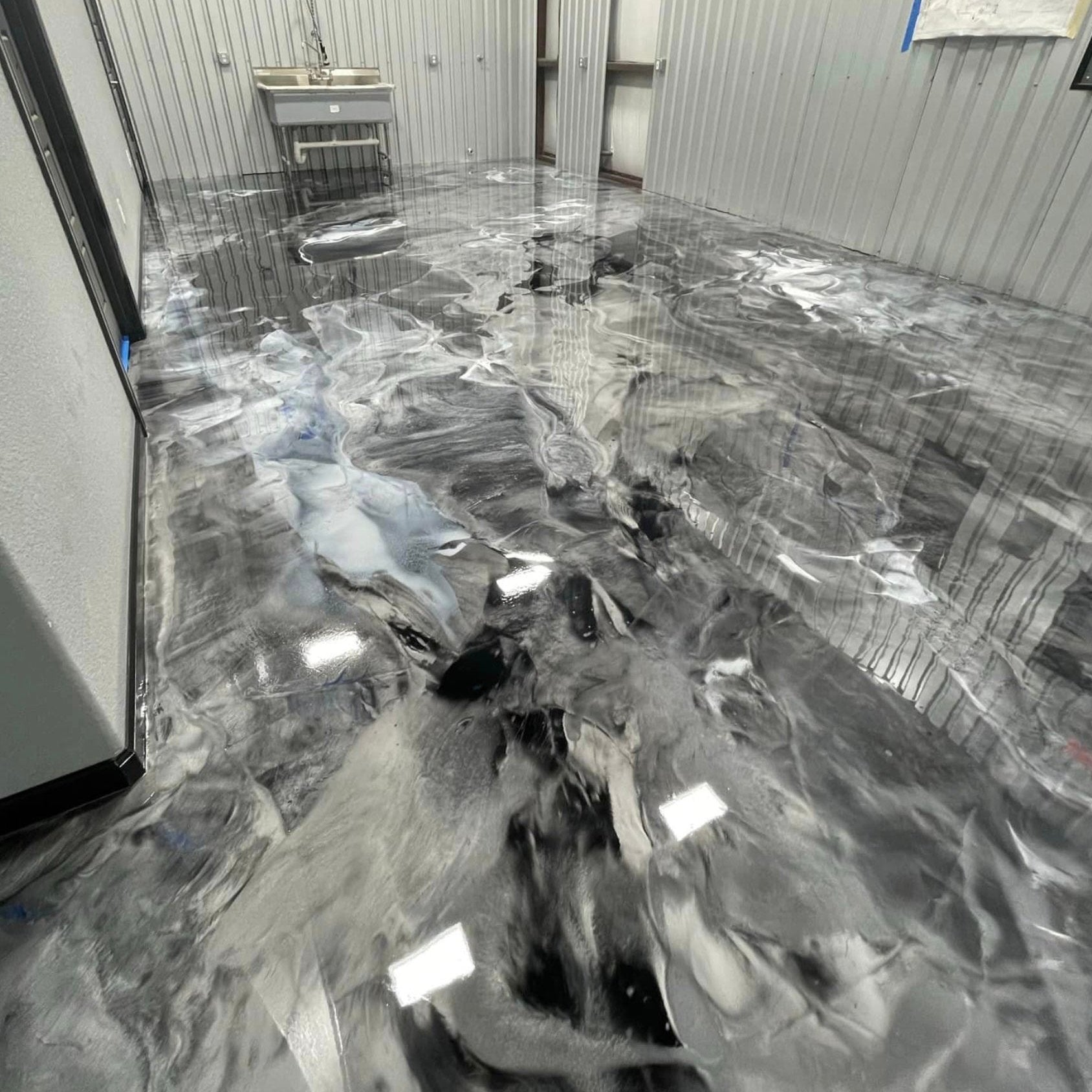 Metallic Marble Floor