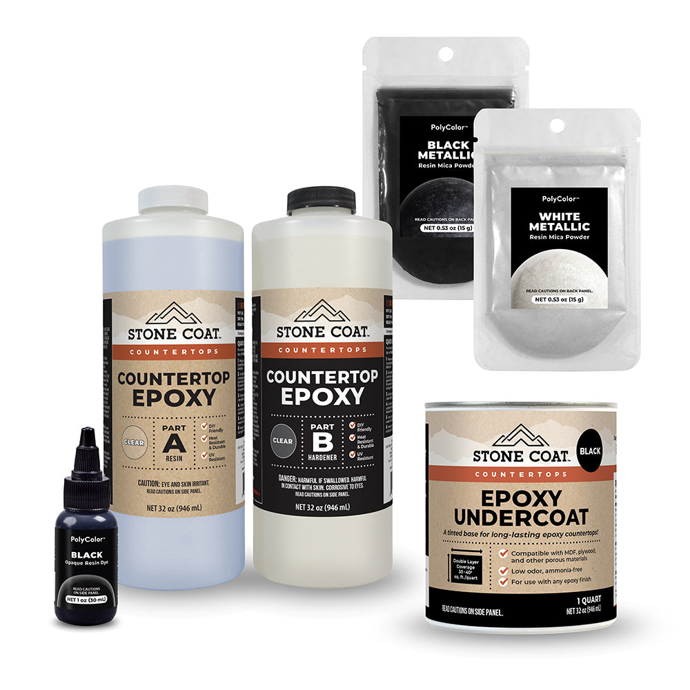 Black Marble Epoxy Countertop Kit