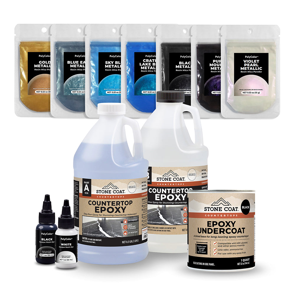 Blue Fractured Granite Epoxy Countertop Kit