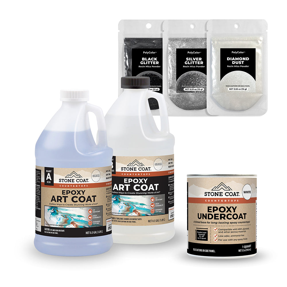 White Quartz Epoxy Countertop Kit