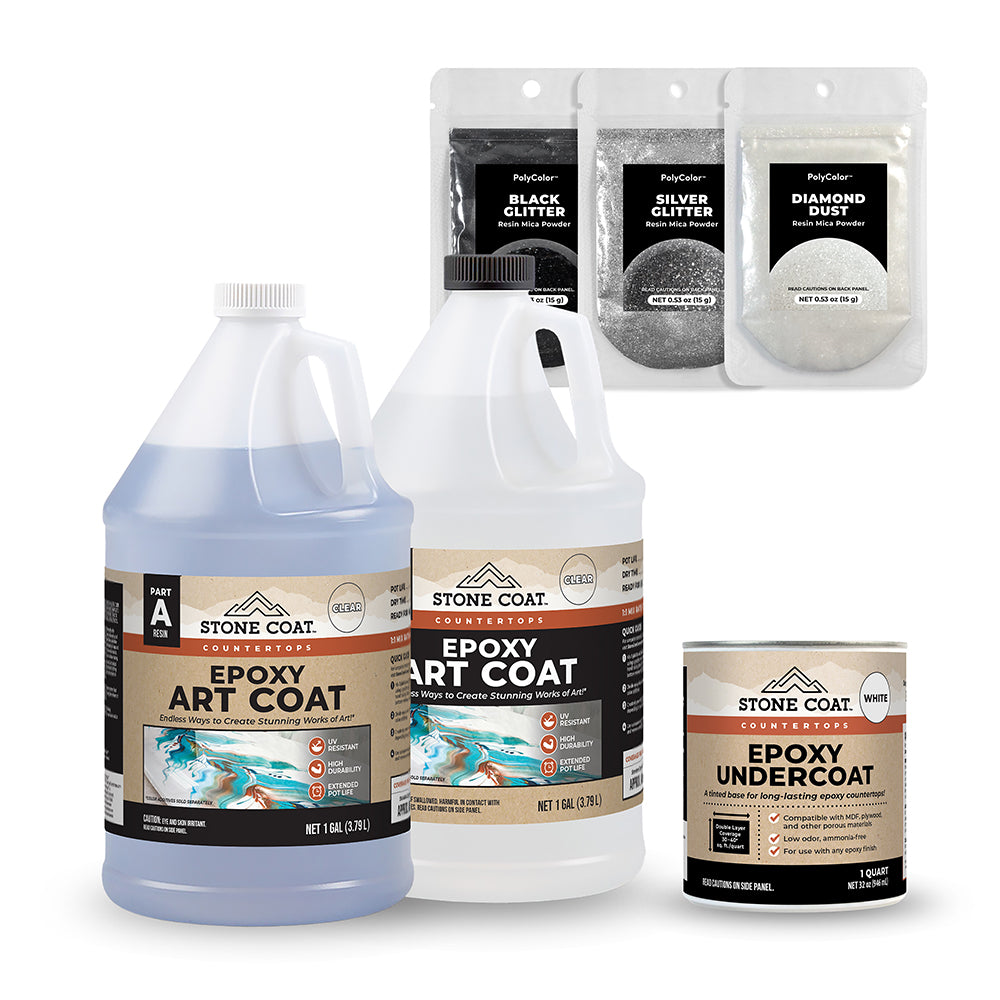 White Quartz Epoxy Countertop Kit