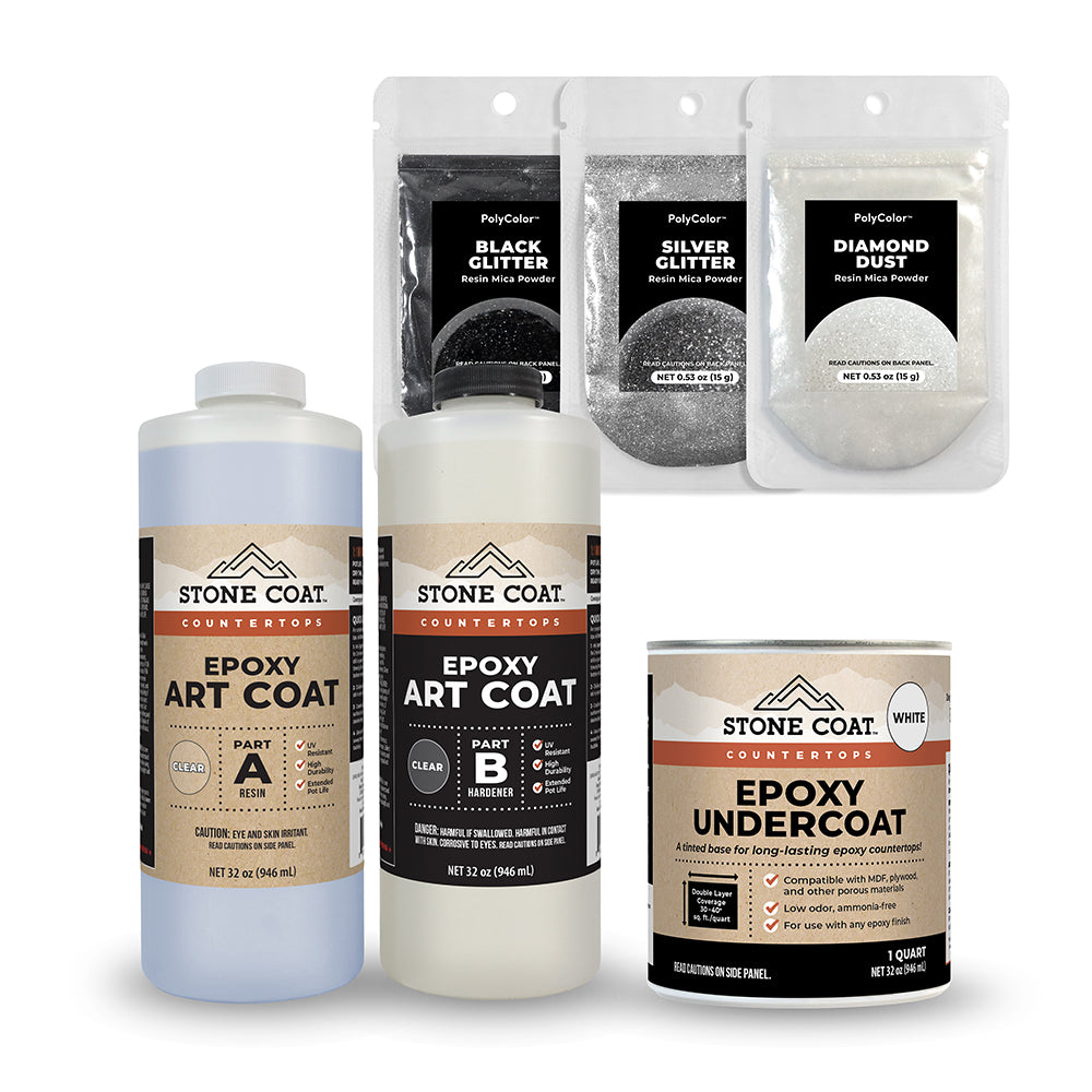 White Quartz Epoxy Countertop Kit