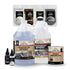 Black Exotic Marble kit components for creating new DIY friendly countertops over old surfaces.