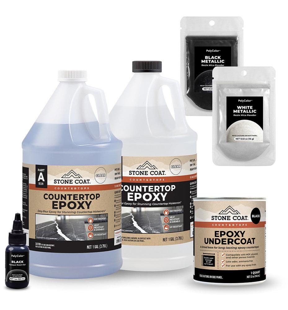 Transform your countertop project with our premium Black Marble Epoxy Kit! Create captivating marbled epoxy countertops with ease. Available in multiple sizes, our comprehensive package includes everything you need for stunning results. Start your project