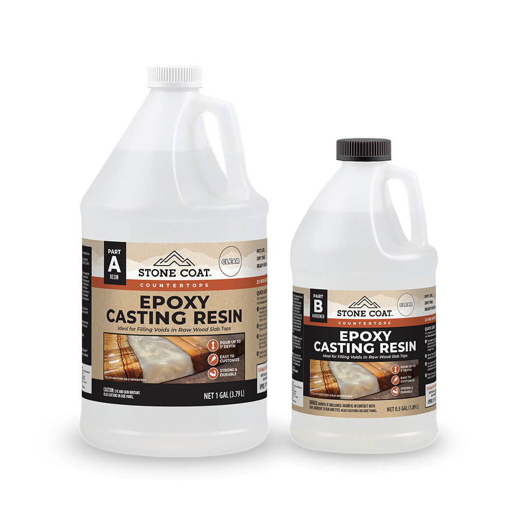 Discover the potential of Stone Coat's Epoxy Casting Resin for filling voids and creating stunning epoxy rivers up to 1 inch deep. This resin is perfect for raw wood slab tops, surpassing the limitations of standard Stone Coat epoxy. Achieve pours of 3/4 