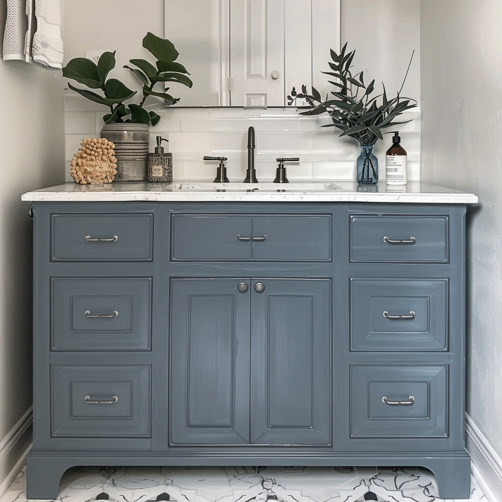 This hushed blue isn't a brash shout, but rather a calming whisper of tranquil denim skies and muted deep stormy seas. Gray undertones lend a touch of sophistication, inviting relaxation. Unlike bold, attention-grabbing blues, Indigo Twilight makes a capt