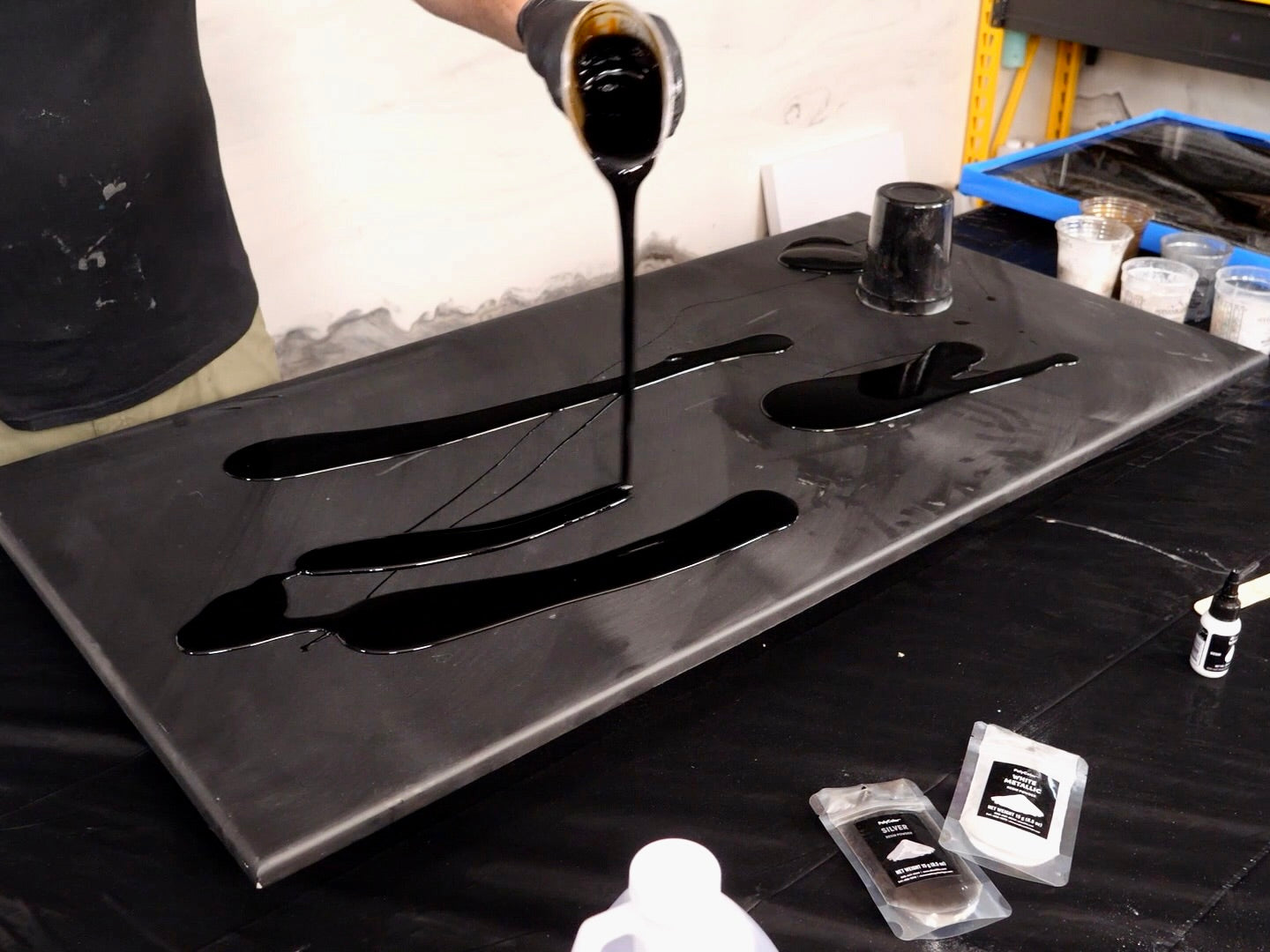 pour opaque black epoxy