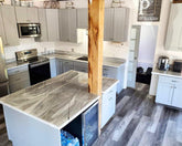 gray, black and white epoxy countertop makeover