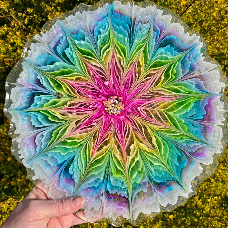 spiral rainbow resin tray