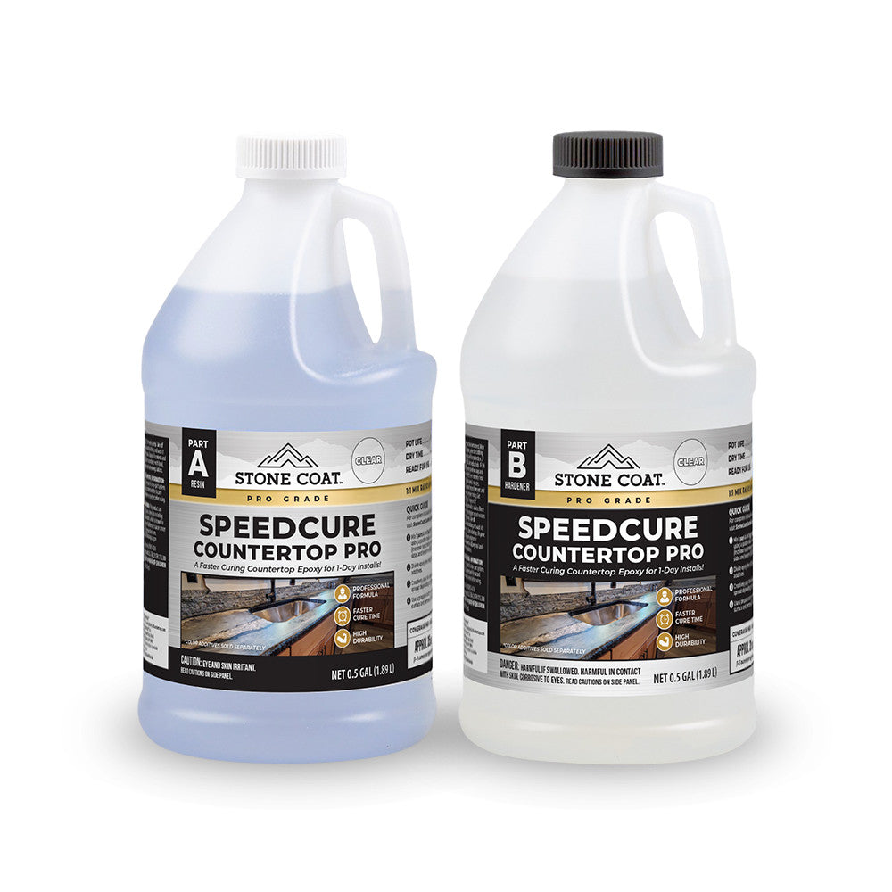 Stone Coat Countertops SPEEDCURE Countertop PRO 1 gallon epoxy resin kit for epoxy countertop contractors.