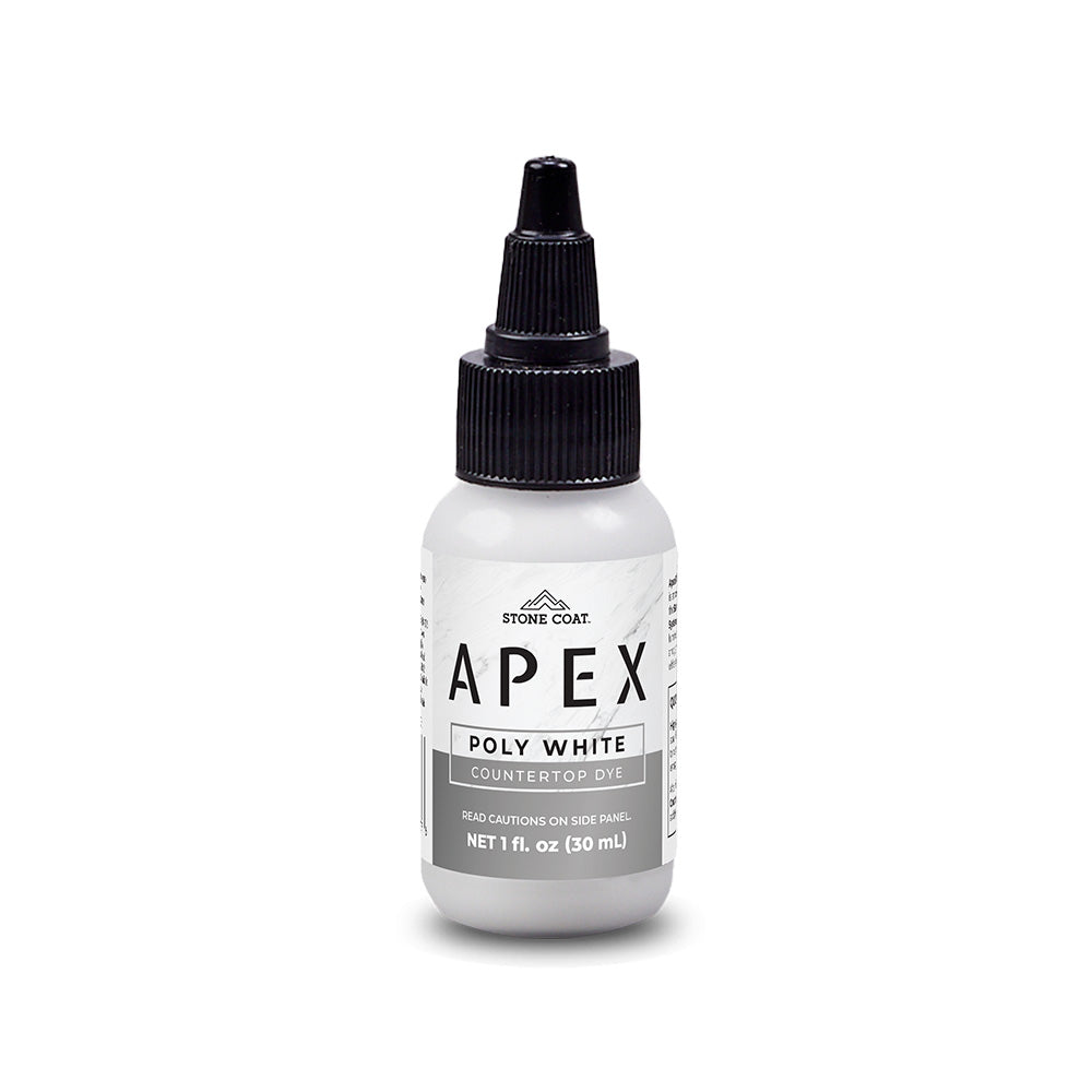 1 oz bottle of APEX Poly White Countertop Dye