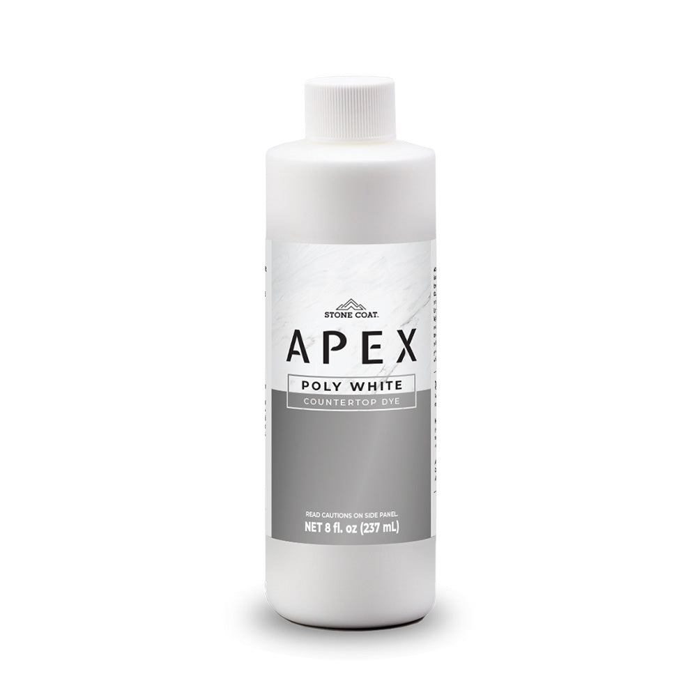 8 oz bottle of APEX Poly White Countertop Dye
