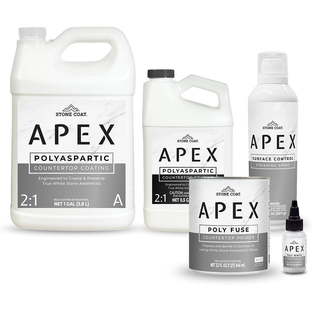 1.5 gallon kit Apex Polyaspartic products on a white background