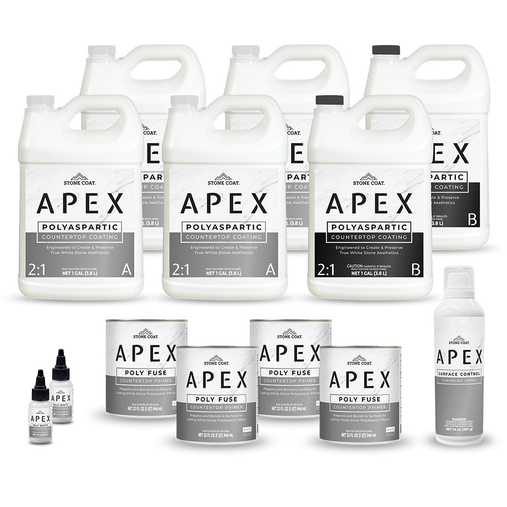6 gallon kit Collection of Apex polyaspartic countertop coating kit