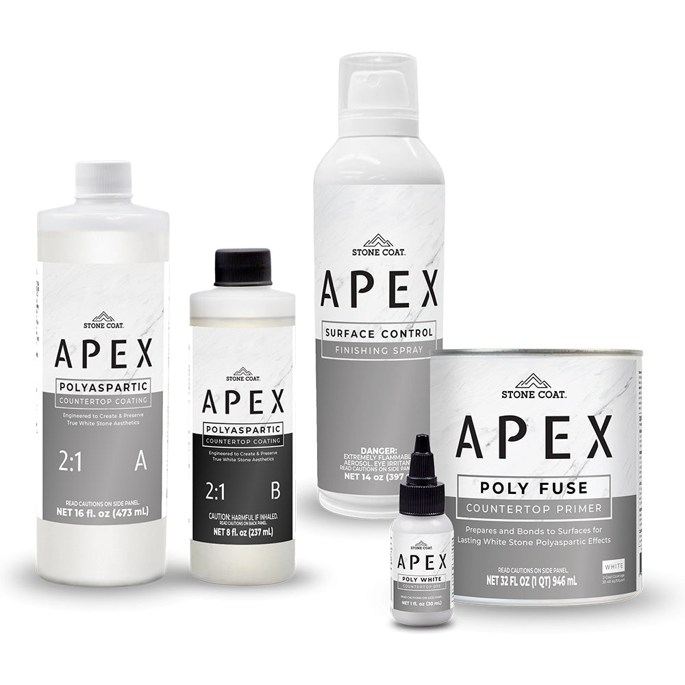 Sample Kit of Stone Coat Apex products on a white background