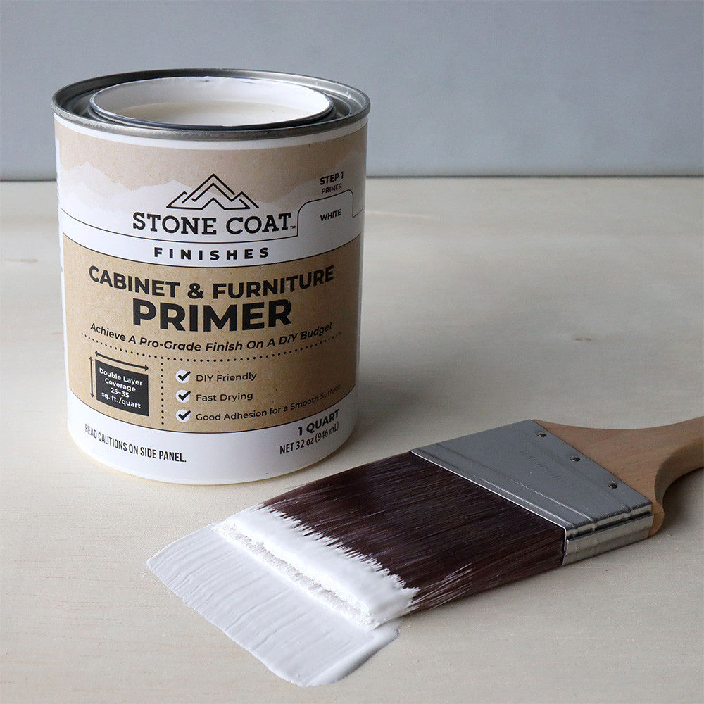 Our bright white Stone Coat Finishes Primer is the perfect foundation for flawless paint color. This high-performance acrylic primer offers exceptional hiding power, blocking stubborn tannins and existing colors from bleeding through. Your chosen paint sh