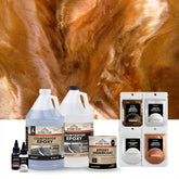 Swatch of natural earth tone epoxy finish from Stone Coat Countertops' 2-gallon kit