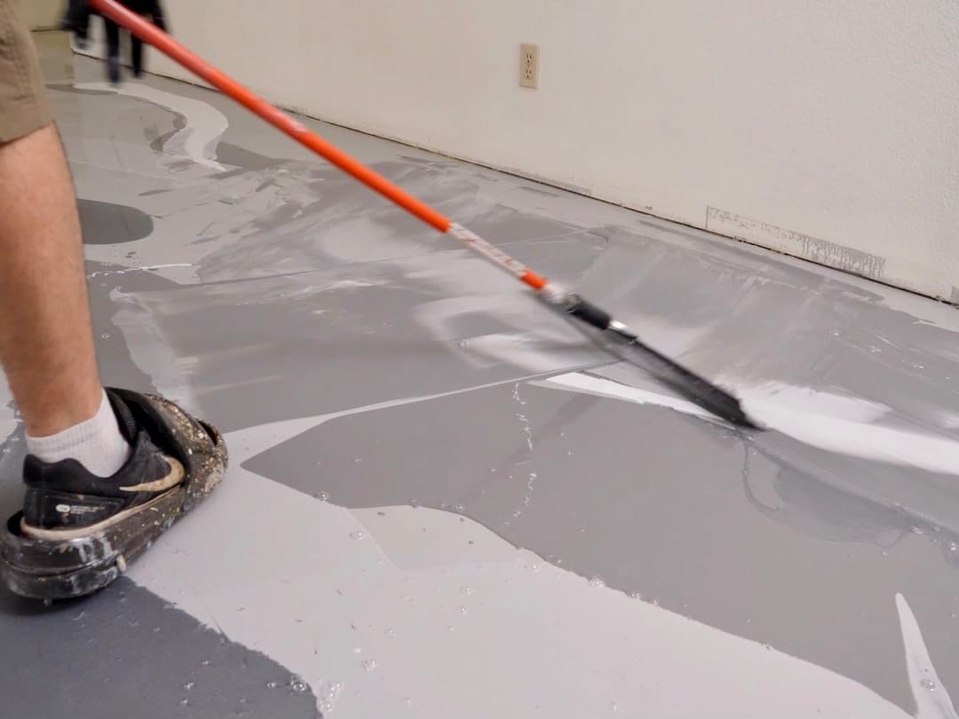 blending metallic marble epoxy floor