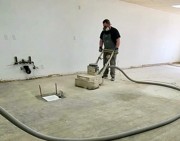 prep concrete floor grind