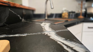 Black and white Countertop