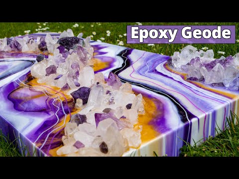 Load video: EPOXY GEODE WALL ART