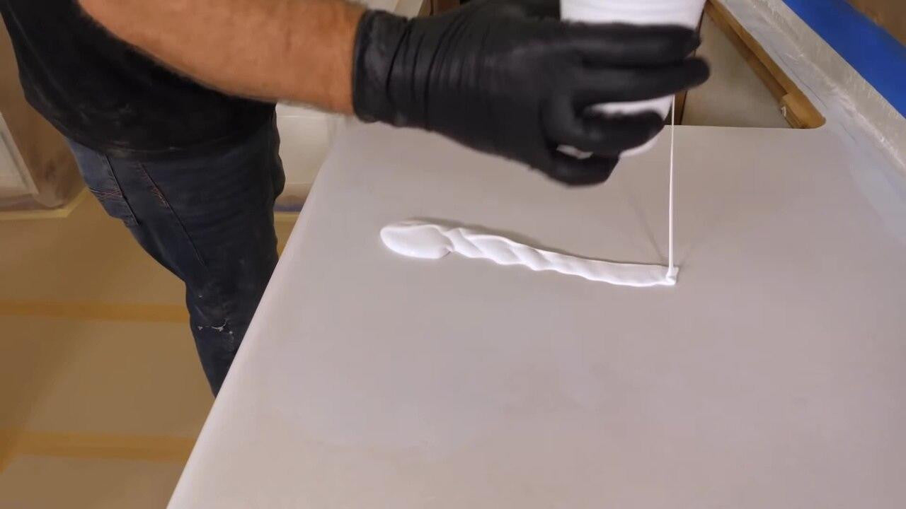 Quick drying ammonia free paint designed for epoxy countertops.