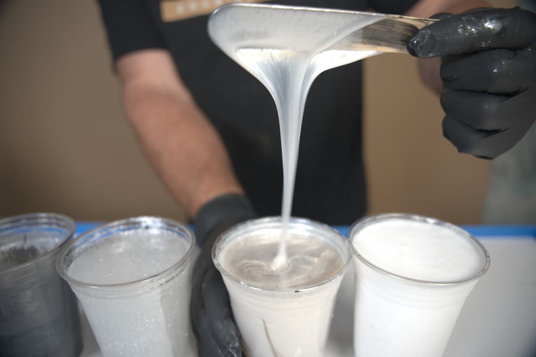 tinted epoxies for white exotic marble